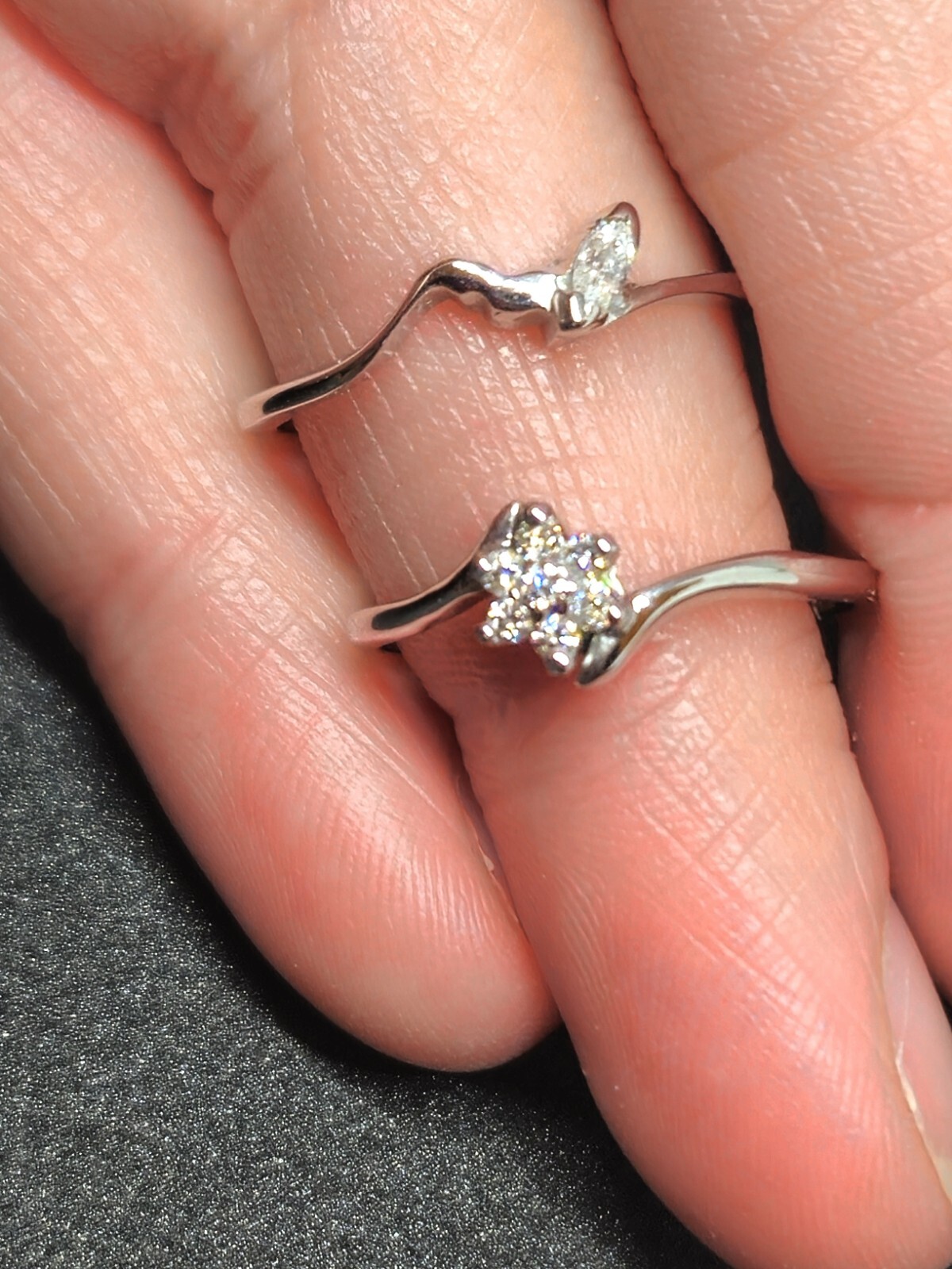 🏵Unique 14k & Diamond Interlocking Engagement an… - image 5