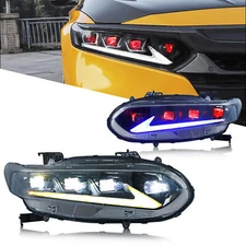 LED Headlights for Honda Accord 2018-2023 10th Gen Red Eyes Front Lamps Assembly