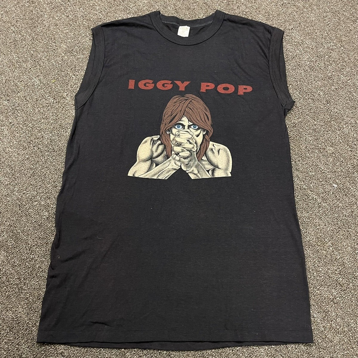 Vintage 80s Iggy Pop Shirt Size XL Punk Rock Band Breaking Vintage 80s Iggy Pop Shirt Size XL Punk Rock Band Breaking
