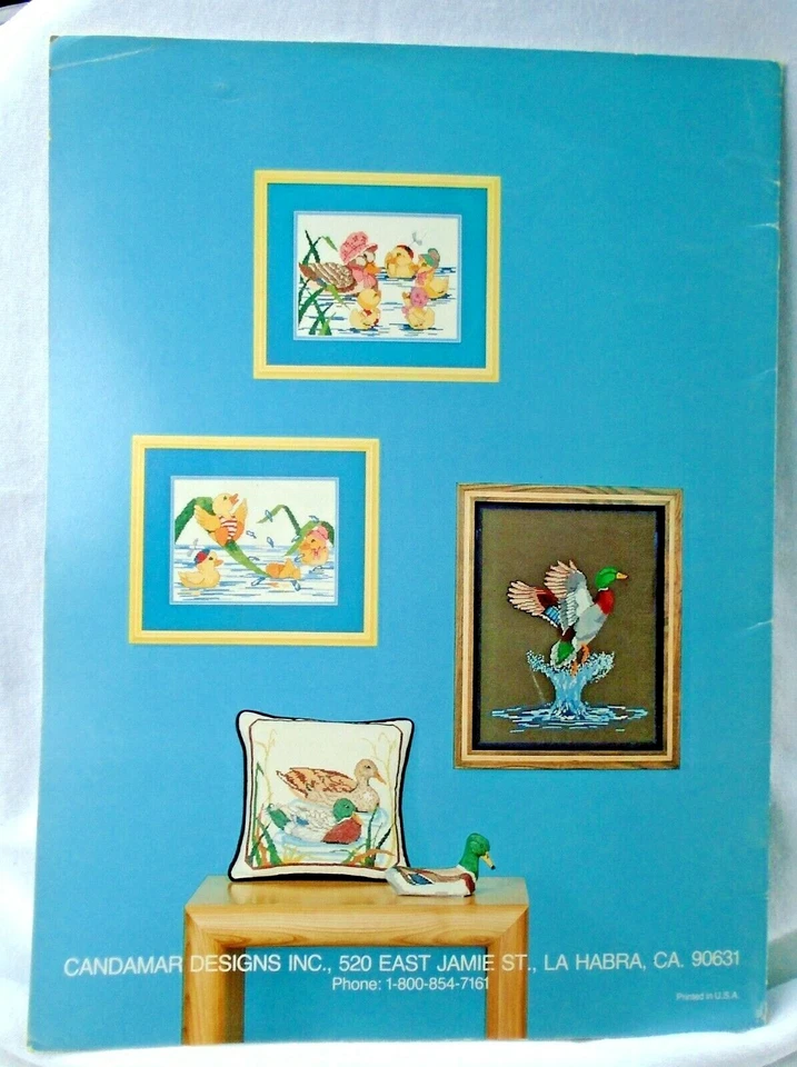Candamar Mallard Collection Ducks 1981 Cross Stitch Needlepoint Pattern Booklet - Image 3 of 4