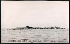 HENNEPIN ISLAND MN Mille Lac Lake Vintage RPPC Postcard
