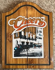 Cheers Dart Board and Cabinet Vintage 1989