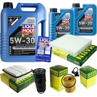 Mann Inspektionspaket 7L Liqui Moly Longtime 5W-30 FüR Toyota RAV 4 IV 2.2 D 4WD