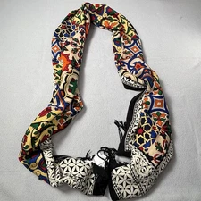 Dana Xu 100% Wool Scarf New w/ Tags Multicolor Boho Geometric Wrap Shawl