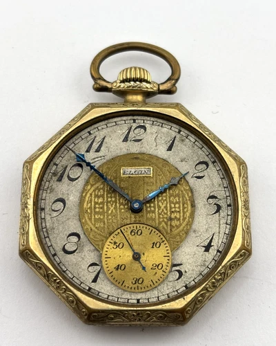 Elgin 1925 Antique Mechanical Pocket Watch   7J   12s   27322711  NON-WORKING