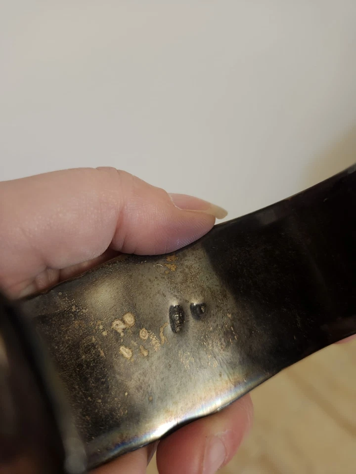 Vintage Navajo Manschette 12 große blaue Türkis Sterlingsilber Indianer  - Bild 3 von 4