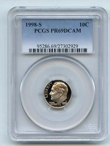 1998-S Roosevelt Dime Proof — photo from the most recent tracked eBay sale