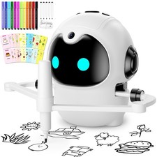 Drawing Robot for , Interactive Educational Toy with 150 Cards, 12 Color Mark...