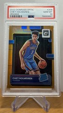 2022 Donruss Optic Chet Holmgren #208 RC Orange /199 PSA 10! LOW POP! ROOKIE!