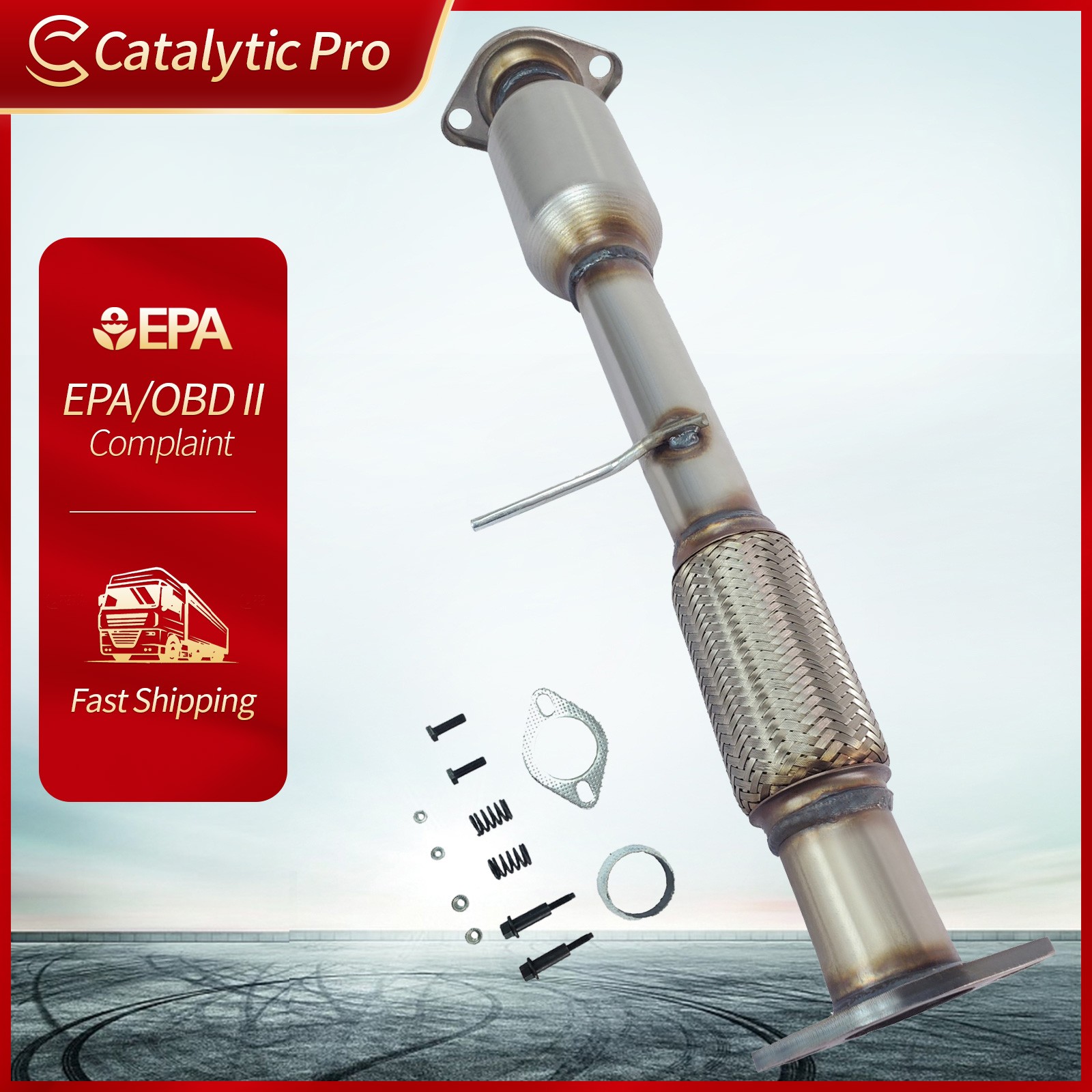 Exhaust Flex Pipe Catalytic converter For Toyota Highlander 2014 2015 2016 3.5L