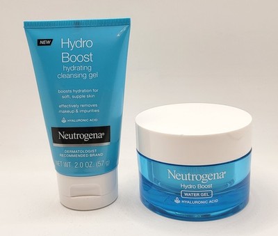 Neutrogena *2 PACK* Hydro Boost WATER GEL 1.7oz + HB HYDRATING CLEANSING GEL 2oz