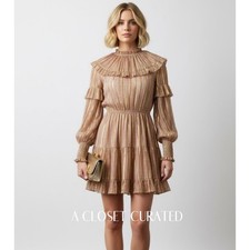 Ulla Johnson Averil Mini Dress 0 Pink Gold NEW