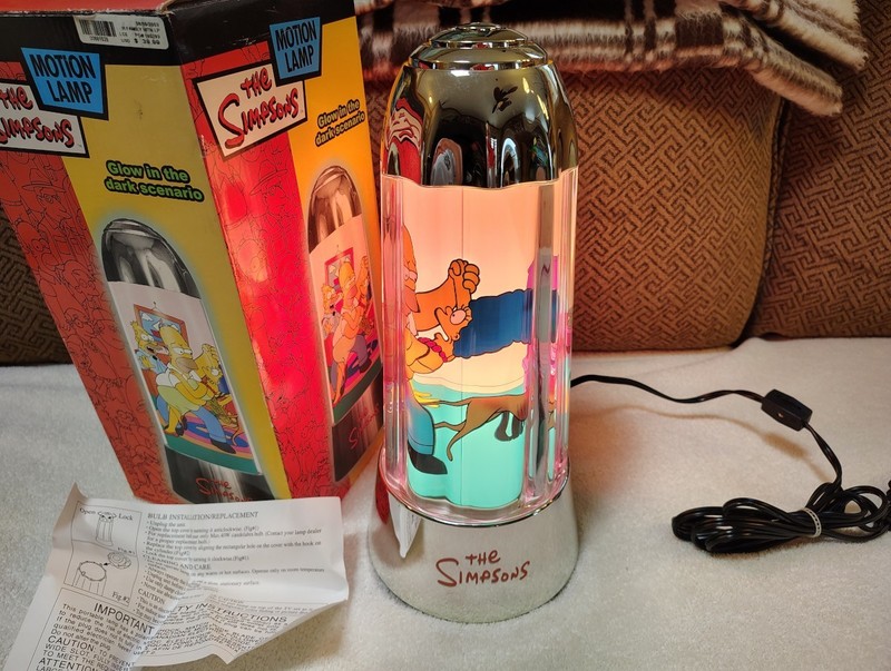 The Simpsons Motion Lamp "Glow in the Dark Scenario" new open box working 2002