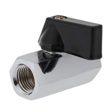 Brass Mini Ball Valve 1/4 NPT Female x Female Shut-Off Valve Threaded I.D. 1/2
