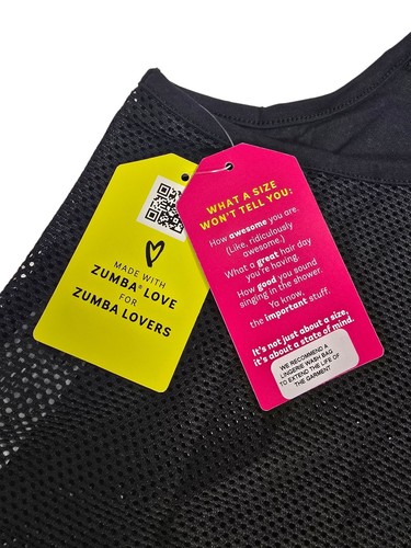 Zumba Wear Women's Funscape Mesh Tank Top Bold BLACK Size MEDIUM NWT - Picture 6 of 8