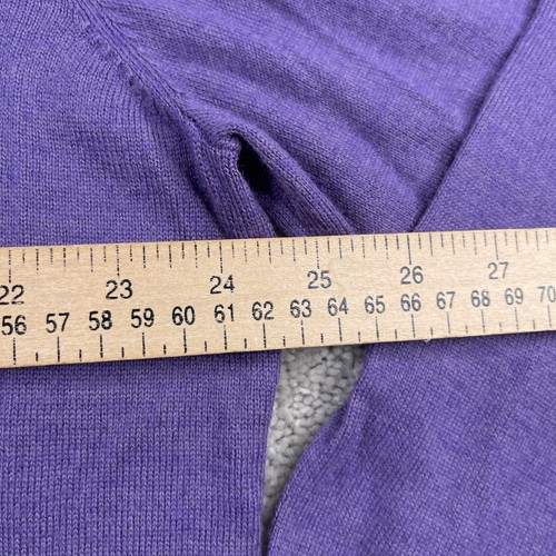 Club Room Sweater Mens 2XL XXL Purple Merino Wool Blend V Neck Pullover - Picture 9 of 12