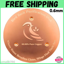 Bird Bath Copper Disk 06mm Pure Copper Water Cleaner for Outdoor Bird Bath Bowls