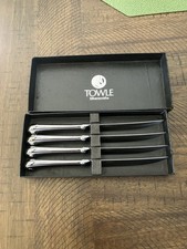 Set Of 4 Vintage Towle Manufacturing Steak Knives-Stainless Steel, Original Box