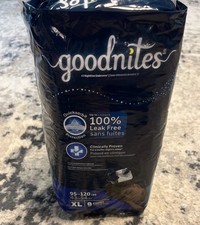 Goodnites Boys Nighttime Underwear X-Large XL 95-120 Lbs 9-Count Protection
