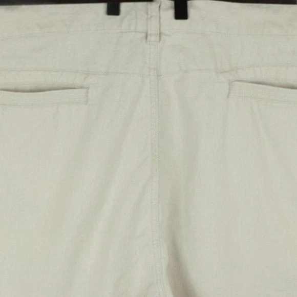 Paradise Collection Men's Size 42 Cream Linen Blend Flat Front Cargo Shorts - Image 4 of 4