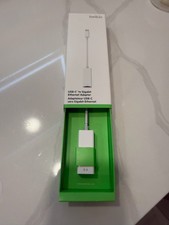  BRAND NEW Belkin USB-C to Gigabit Ethernet Adapter - White