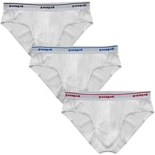 Papi Men's Cotton Low Rise Brief Pack of 3 Underwear X-Large, White