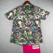 O'neill Tropical Colorful Shirt Medium Casual Button Up Short Sleeve Mens
