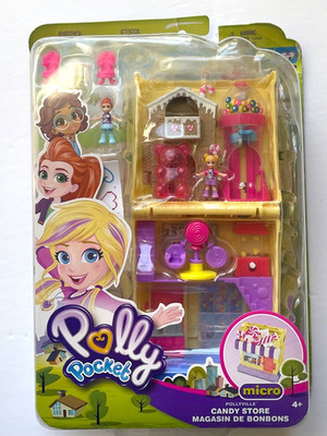 Polly Pocket Candy Store Doll Playset  w/ 2 Micro Dolls - Damaged Pkg