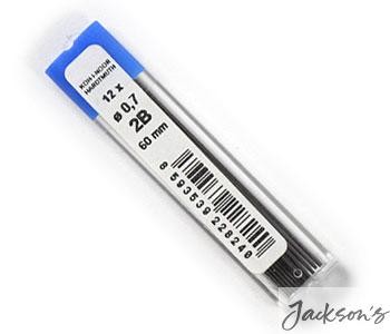 Koh-I-Noor 4162 Clutch Pencil Leads Graphite 0.7mm 60mm 2B Pack Of 12