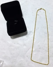 14K Yellow Gold PLATED  Rope Chain Necklace  20 INCH 3 mm