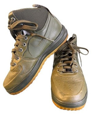 Nike Air Lunar Force 1 Sneakerboot Shoe Olive Green 706803-202 Size 4.5Y