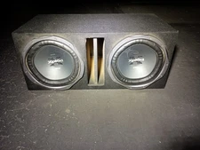 2 1200 Watt Sony XS-L124P5B 1-Way 12in. x 12in. Car Subwoofer W/ Box