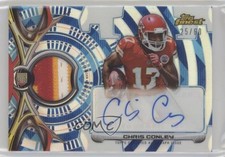 2015 Topps Finest Rookie Diamond Refractor 25/60 Chris Conley Patch Auto d4f