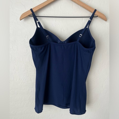 Hanro allure cami bra tank top navy blue 38A - Picture 7 of 14