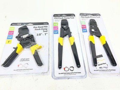 Apollo 3/8 in. to 1 in. 1-Hand PEX-B Pinch Clamp Tool + (2) Pex Pinch Clamp Tool