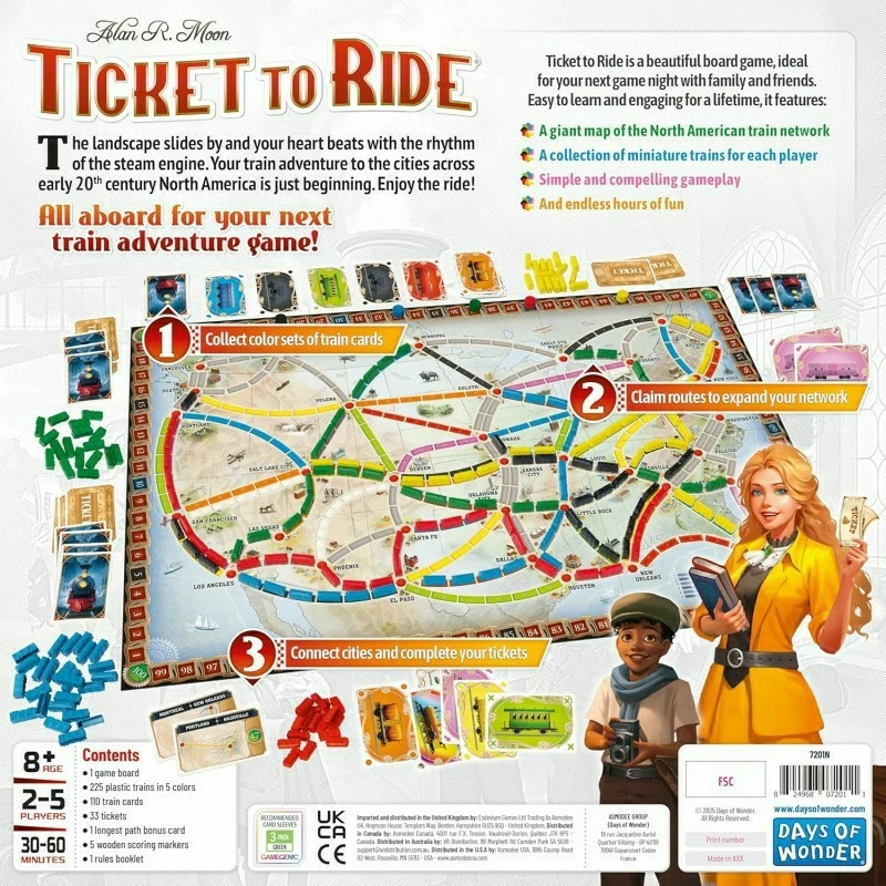 Asmodee | Ticket to Ride Refresh | Family Board Game | Ages 8+ - Image 3 of 3