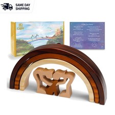 Handcrafted Rainbow Bridge Dog Memorial Gift - Unique Keepsake for Pet Loss