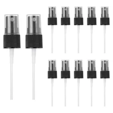 Fine Mist Spray Top, Spray Bottle Nozzle for 18 Caliber, Pack of 12, Black