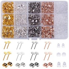 BQTQ Earring Making Supplies Kit 2600 Pcs with Stainless Steel Posts Backs