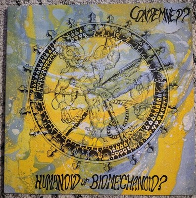 Condemned- Humanoid Or Biomechanics VINYL LP (1986) Gatefold, AU Press *RARE 