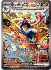 Pokemon TCG Greninja ex 214/167 Twilight Masquerade Illustration Rare Near Mint