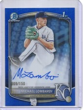 2025 Bowman Draft Michael Lombardi Auto 1st Bowman Auto Blue Refractor /150