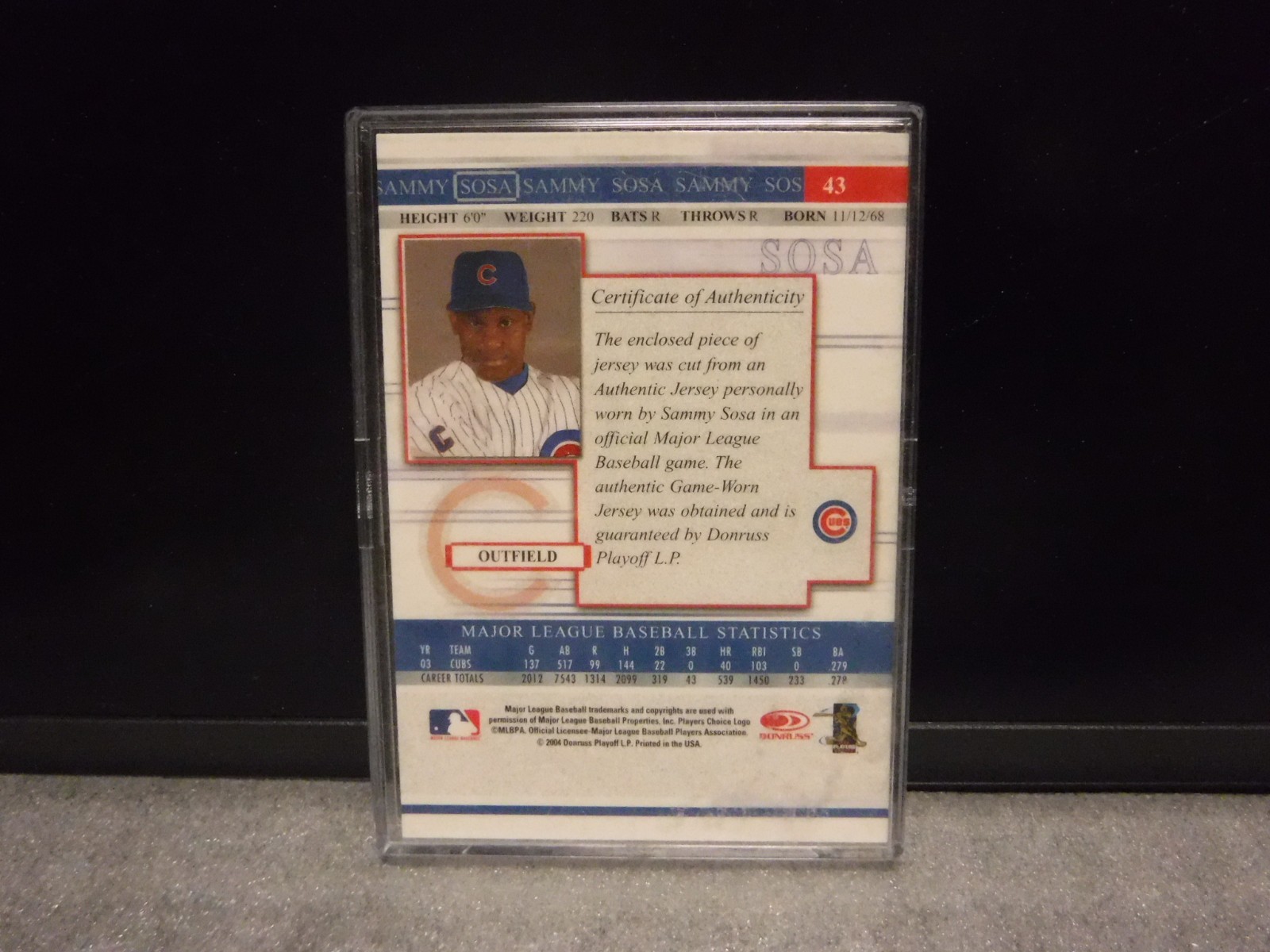 Cubs:  Alex Bregman Redemption Jumbo Patch-Auto #016/125 & Sammy Sosa Relic view 4