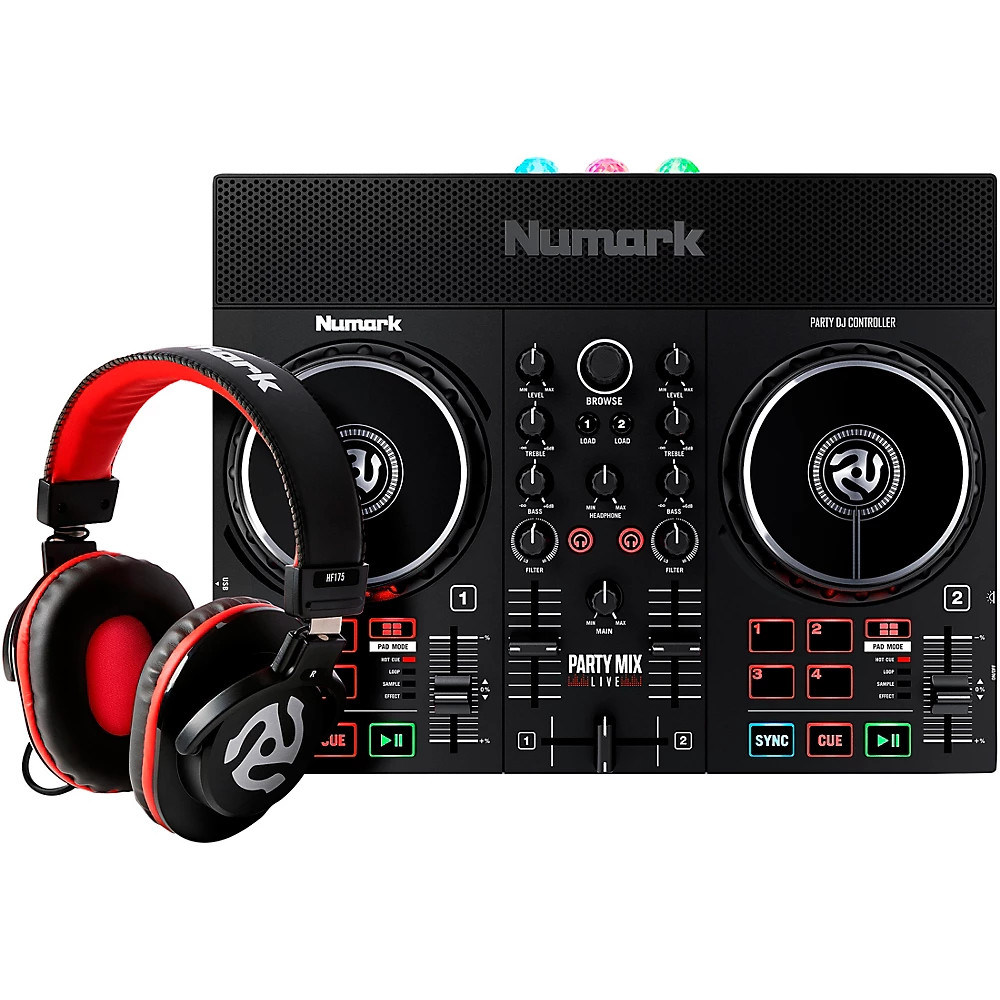 Комплект Numark Party Mix Live DJ Controller с профессиональными наушниками 38090₽