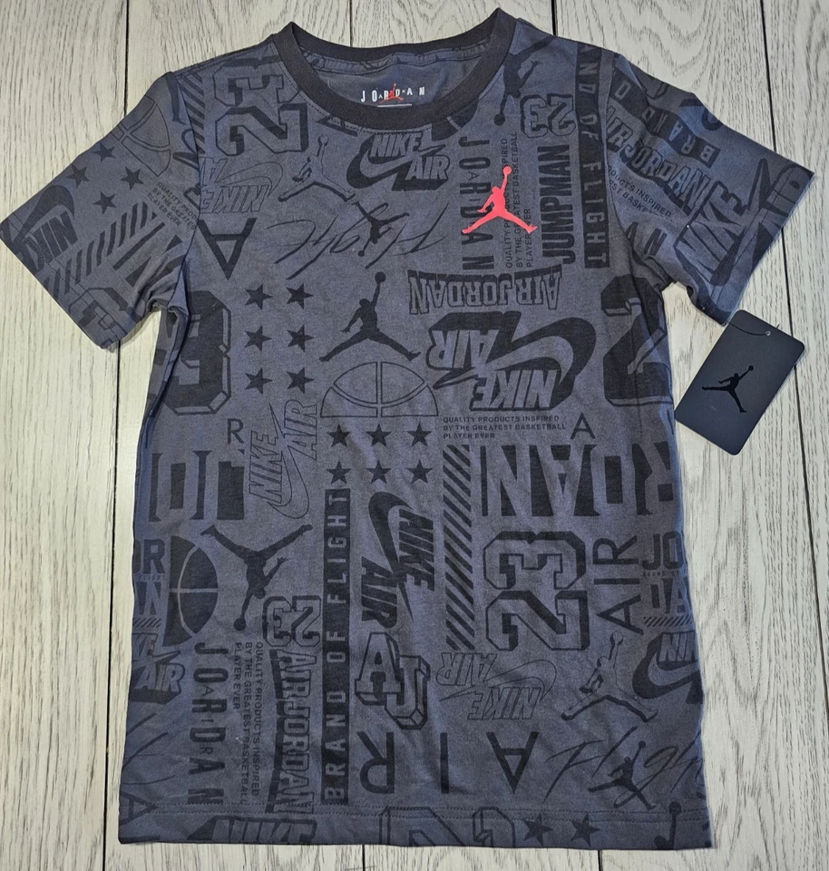 Camiseta Nike Air Jordan JumpMan Niños Talla M Negra Gráfica Vuelo -NUEVAS ETIQUETAS- Foto 2 de 4