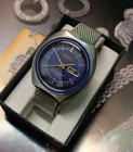 VINTAGE RARE SEIKO AUTOMATIC WATCH BLUE DIAL 6106-8569 MINT CONDITION