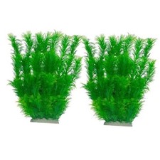 Fish Tank Plants 13.78 Inch, 2 Pack Aquarium Plants Plastic, Realistic 13.78in