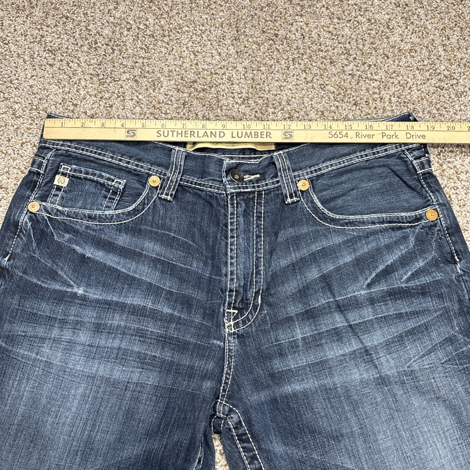 Big Star Voyager Straight Relaxed Size 36R (36x27.5) Men Denim Jeans - View 8