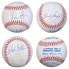 Sandy Koufax Nolan Ryan Bob Feller Signed Baseball JSA LOA No-Hitter MLB Kings