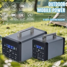 400W AC Portable Power Station Camping Battery Bank Phone Battery Charger Backup